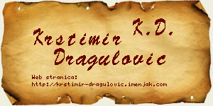 Krstimir Dragulović vizit kartica